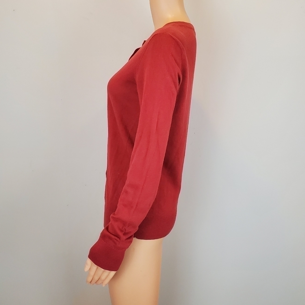 Loft outlet rust color long sleeve button down ca… - image 2